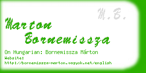 marton bornemissza business card