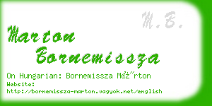 marton bornemissza business card